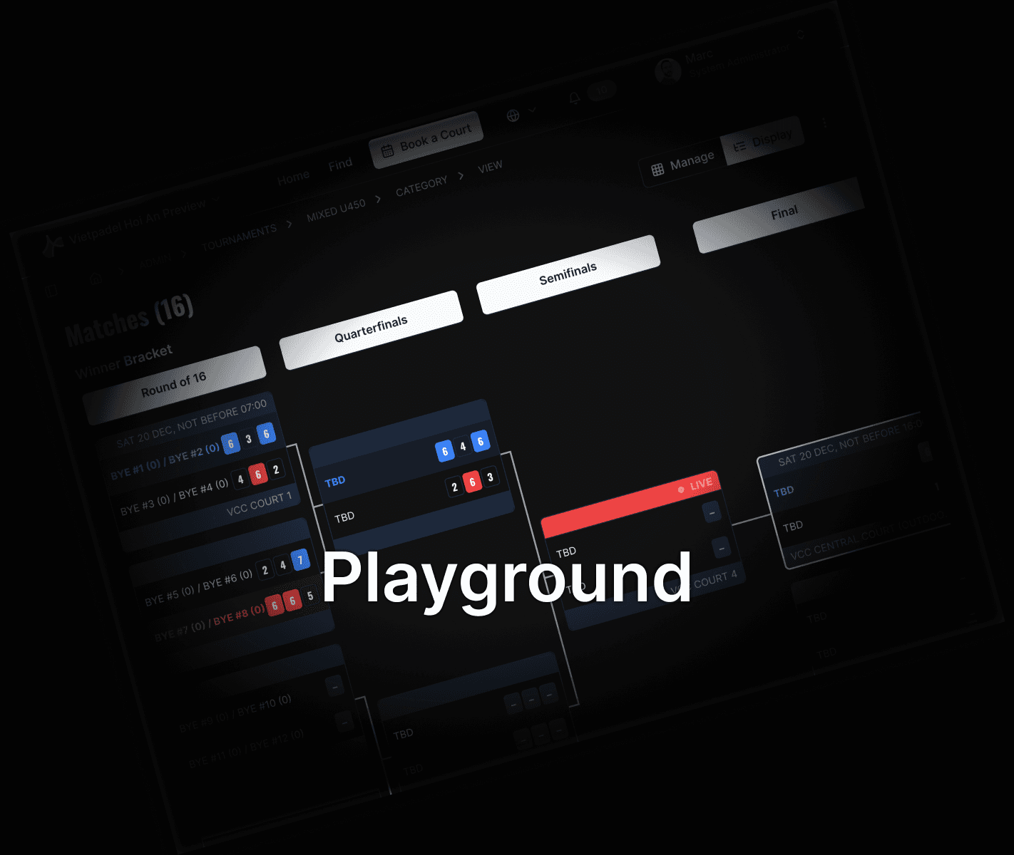Playground - AI-native tournament management system